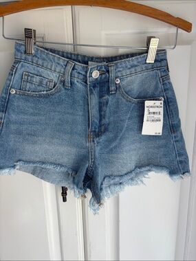 Nordstrom Light Blue Frayed Hem Denim Shorts